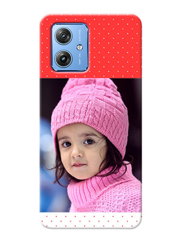 Custom Motorola G54 5G personalised phone covers: Red Pattern Design
