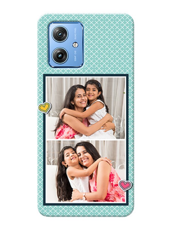 Custom Motorola G54 5G Custom Phone Cases: 2 Image Holder with Pattern Design