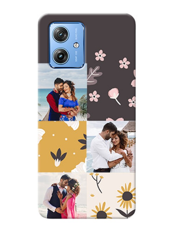 Custom Motorola G54 5G phone cases online: 3 Images with Floral Design