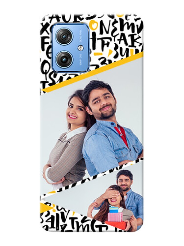 Custom Motorola G54 5G Phone Back Covers: Letters Pattern Design