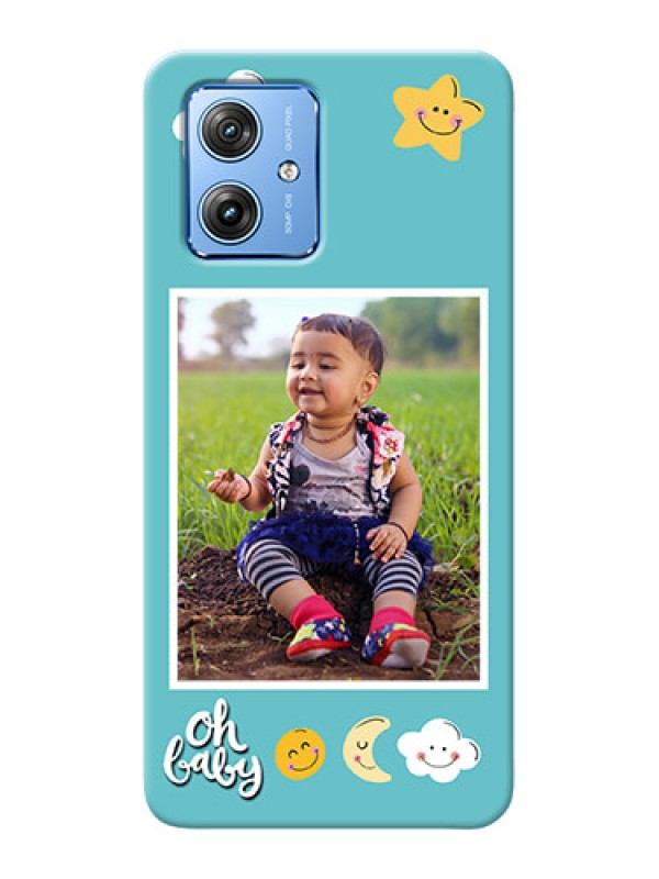 Custom Motorola G54 5G Personalised Phone Cases: Smiley Kids Stars Design