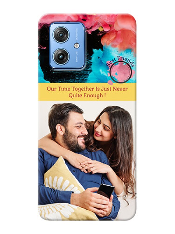 Custom Motorola G54 5G Mobile Cases: Quote with Acrylic Painting Design