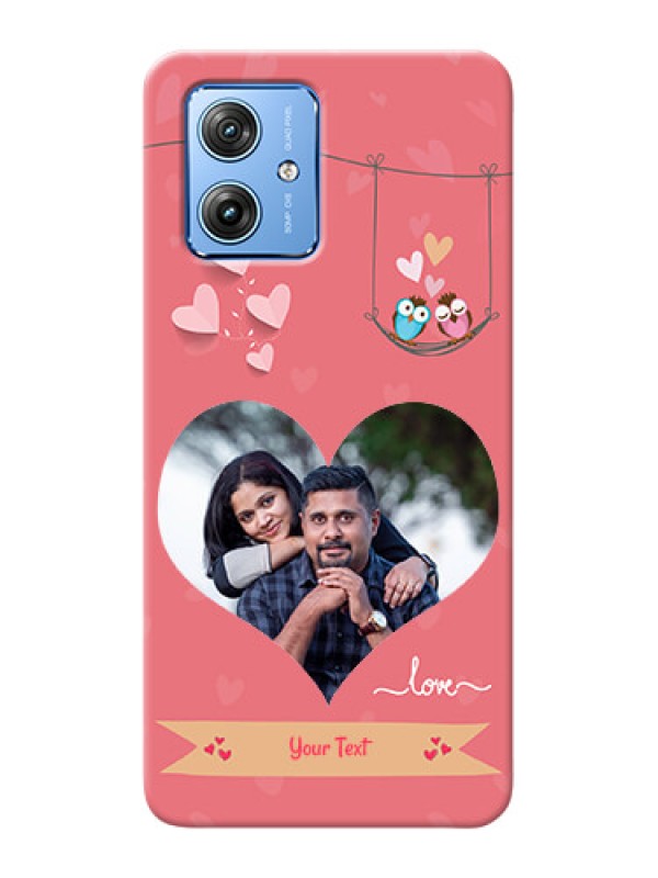 Custom Motorola G54 5G custom phone covers: Peach Color Love Design