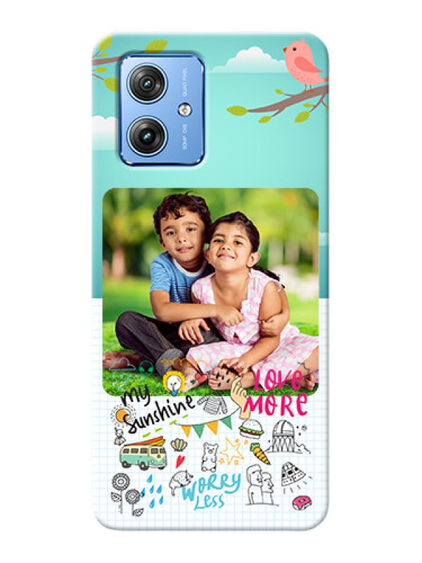 Custom Motorola G54 5G phone cases online: Doodle love Design