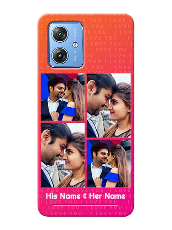 Custom Motorola G54 5G custom back covers: I Love You Pink Design