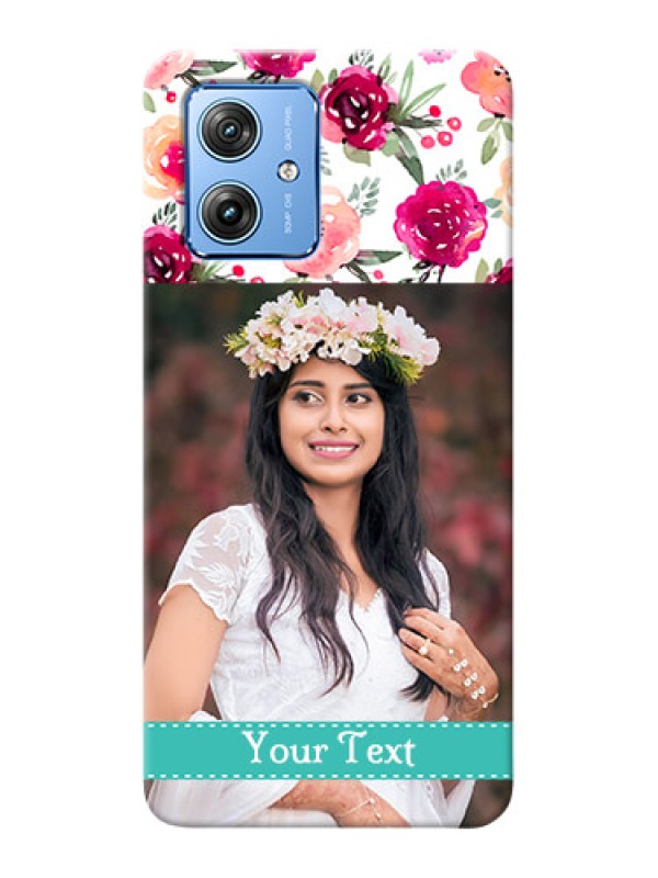 Custom Motorola G54 5G Personalized Mobile Cases: Watercolor Floral Design