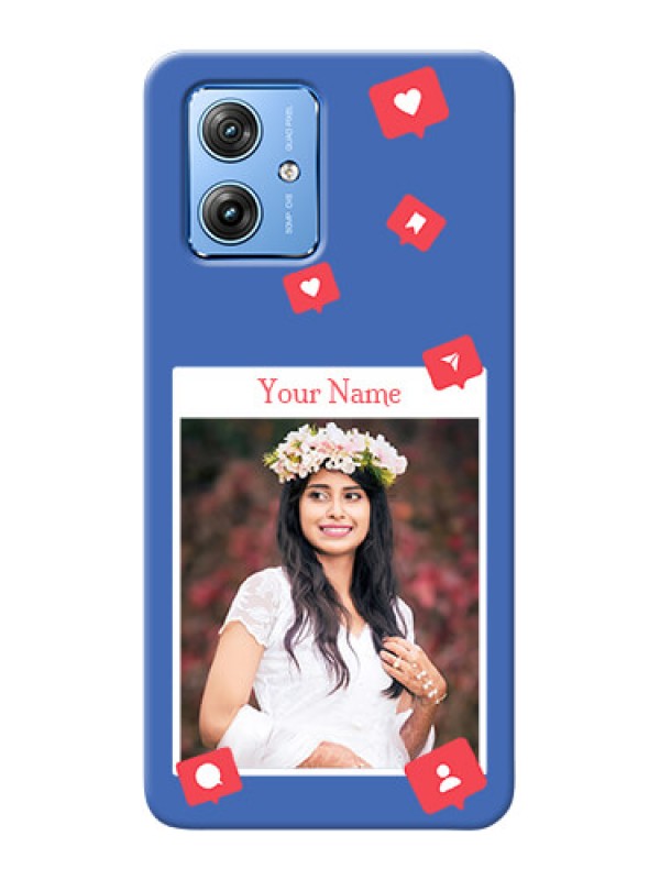 Custom Motorola G54 5G Custom Phone Case with Like Share And Comment Design