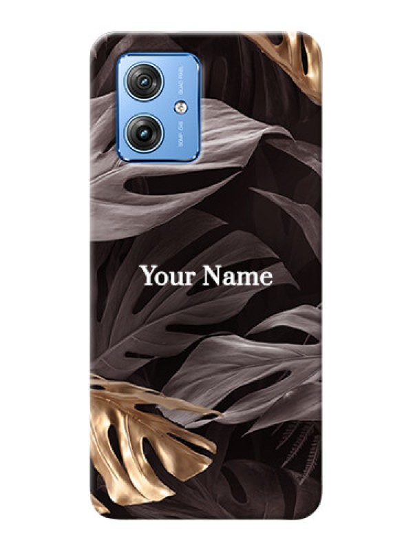 Custom Motorola G54 5G Personalised Phone Case with Wild Leaves digital paint Design