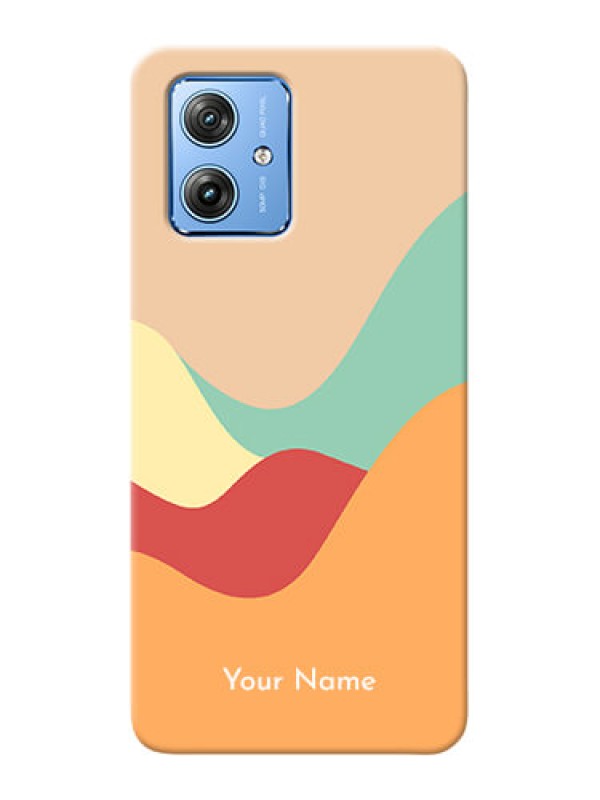 Custom Motorola G54 5G Personalized Phone Case with Ocean Waves Multicolour Design