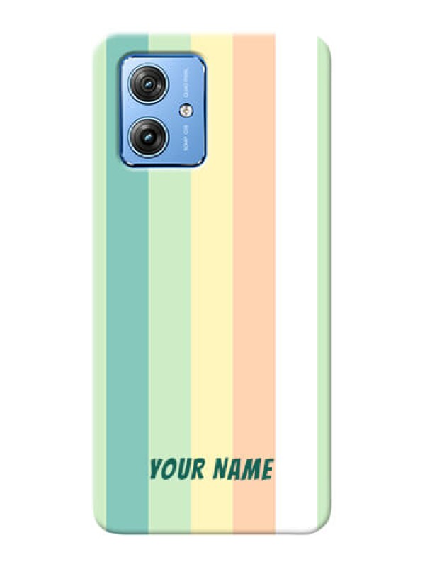 Custom Motorola G54 5G Photo Printing on Case with Multicolour Stripes Design