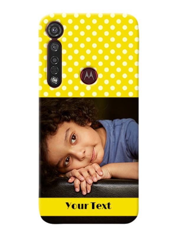 Custom Motorola G8 Plus Custom Mobile Covers: Bright Yellow Case Design