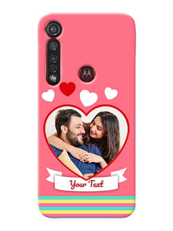Custom Motorola G8 Plus Personalised mobile covers: Love Doodle Design