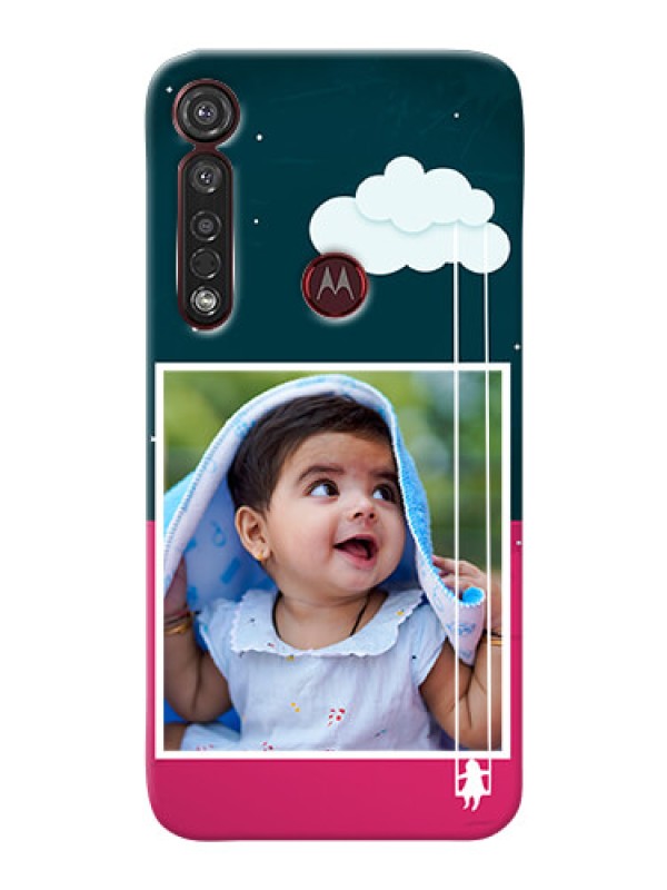 Custom Motorola G8 Plus custom phone covers: Cute Girl with Cloud Design