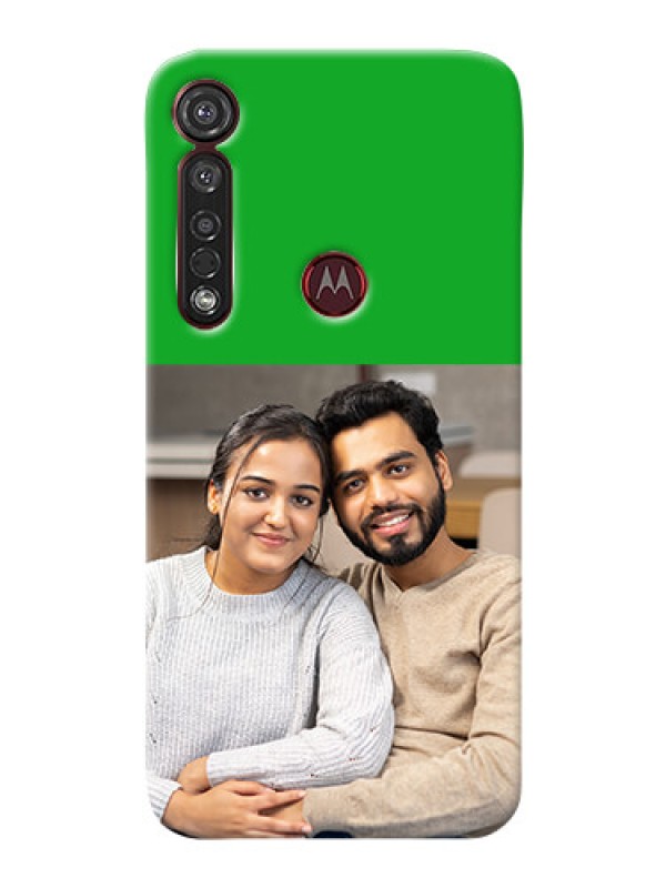 Custom Motorola G8 Plus Personalised mobile covers: Green Pattern Design