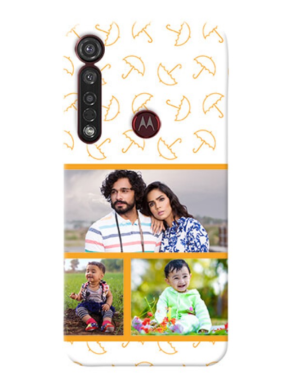 Custom Motorola G8 Plus Personalised Phone Cases: Yellow Pattern Design