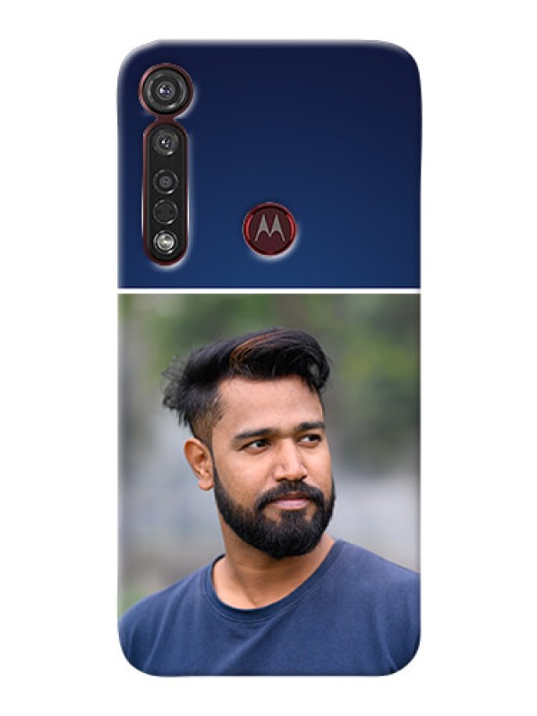 Custom Motorola G8 Plus Mobile Cases: Simple Royal Blue Design