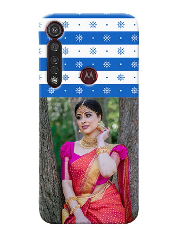 Custom Motorola G8 Plus custom mobile covers: Snow Pattern Design