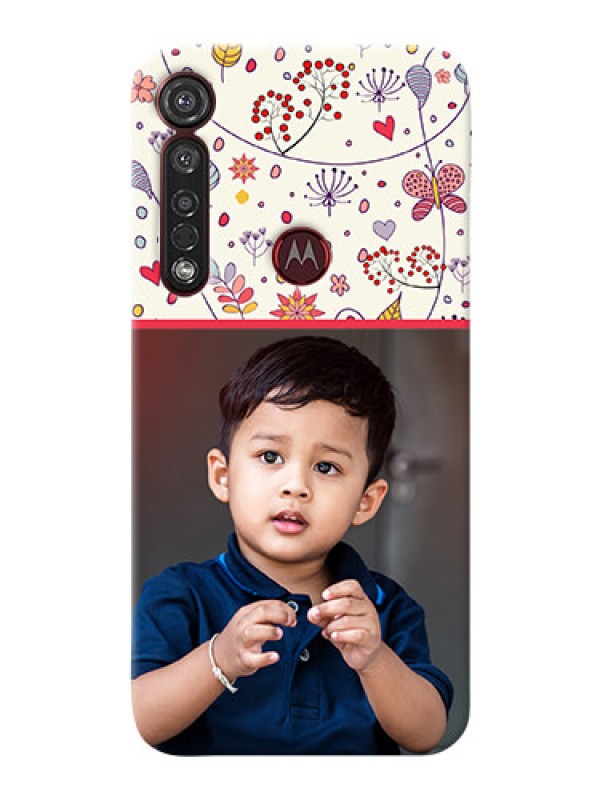 Custom Motorola G8 Plus phone back covers: Premium Floral Design