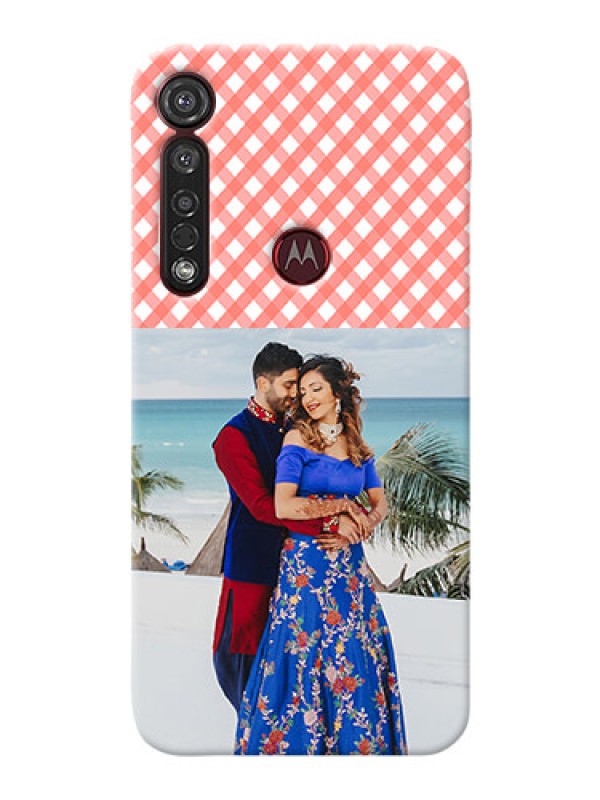 Custom Motorola G8 Plus custom mobile cases: Pink Pattern Design