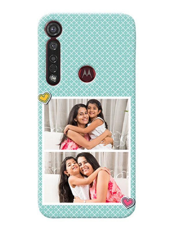 Custom Motorola G8 Plus Custom Phone Cases: 2 Image Holder with Pattern Design