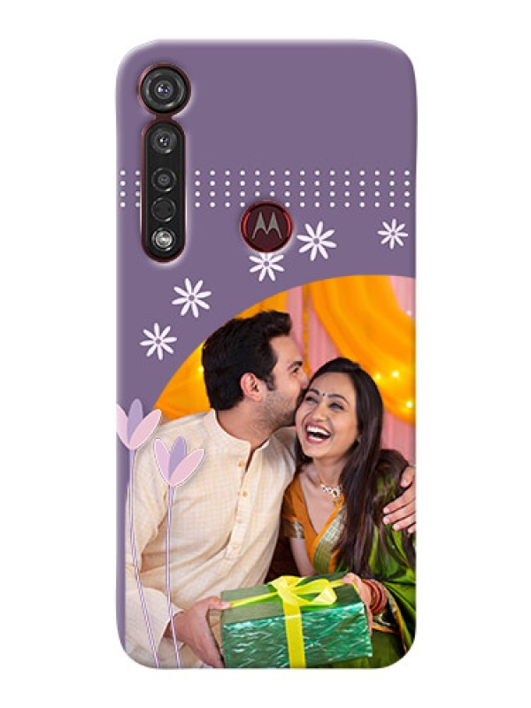 Custom Motorola G8 Plus Phone covers for girls: lavender flowers design 