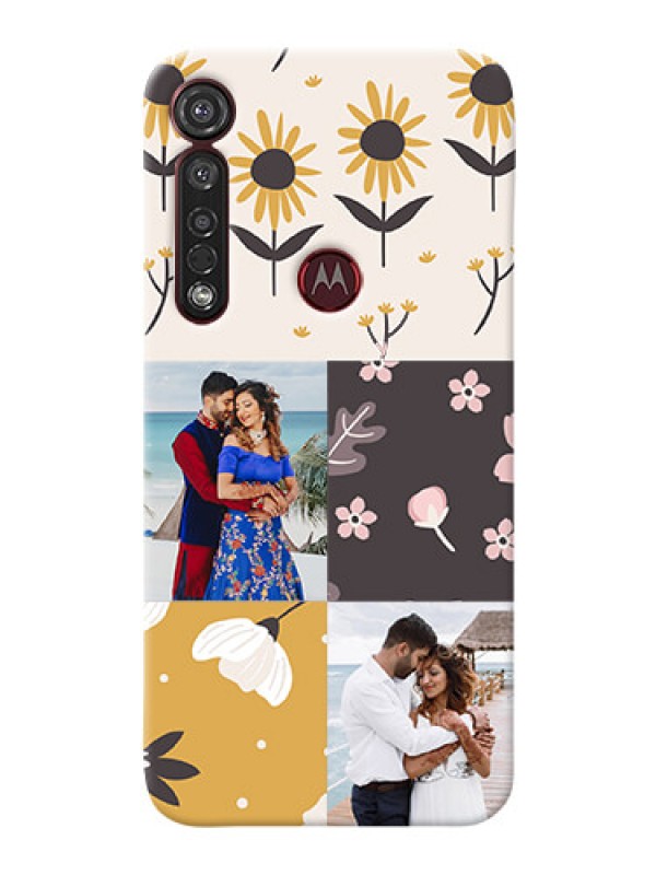 Custom Motorola G8 Plus phone cases online: 3 Images with Floral Design