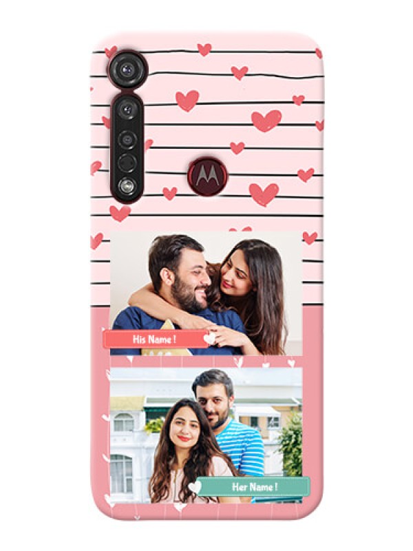 Custom Motorola G8 Plus custom mobile covers: Photo with Heart Design