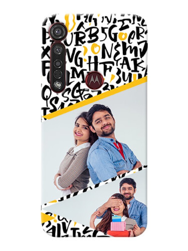 Custom Motorola G8 Plus Phone Back Covers: Letters Pattern Design