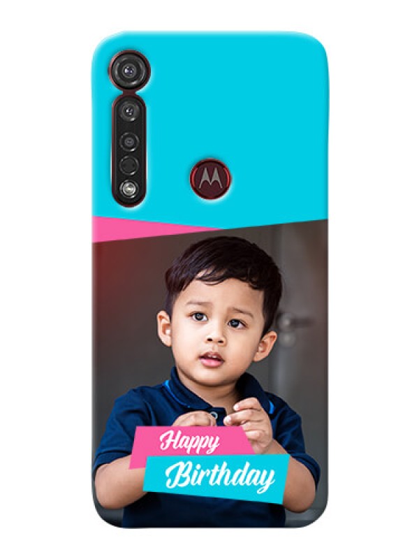 Custom Motorola G8 Plus Mobile Covers: Image Holder with 2 Color Design