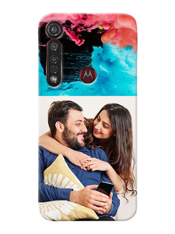 Custom Motorola G8 Plus Mobile Cases: Quote with Acrylic Painting Design