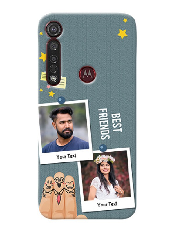 Custom Motorola G8 Plus Mobile Cases: Sticky Frames and Friendship Design