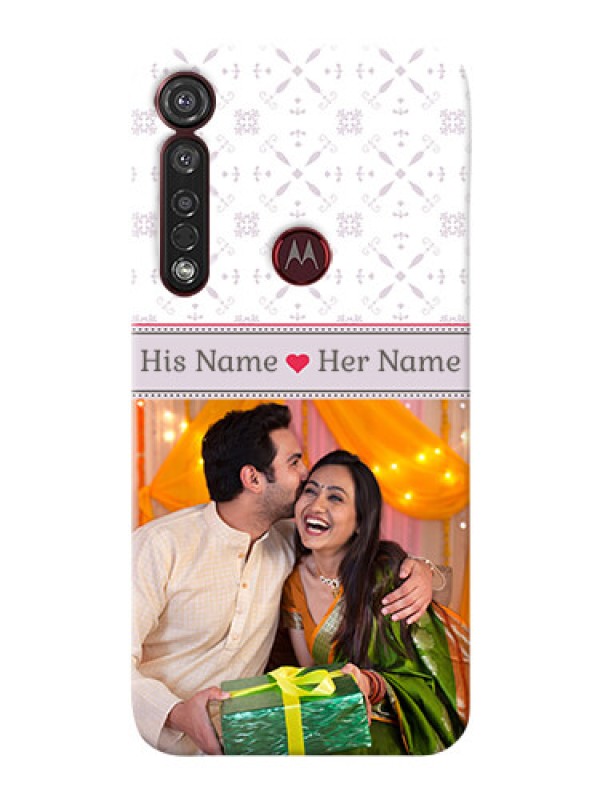 Custom Motorola G8 Plus Phone Cases with Photo and Ethnic Design