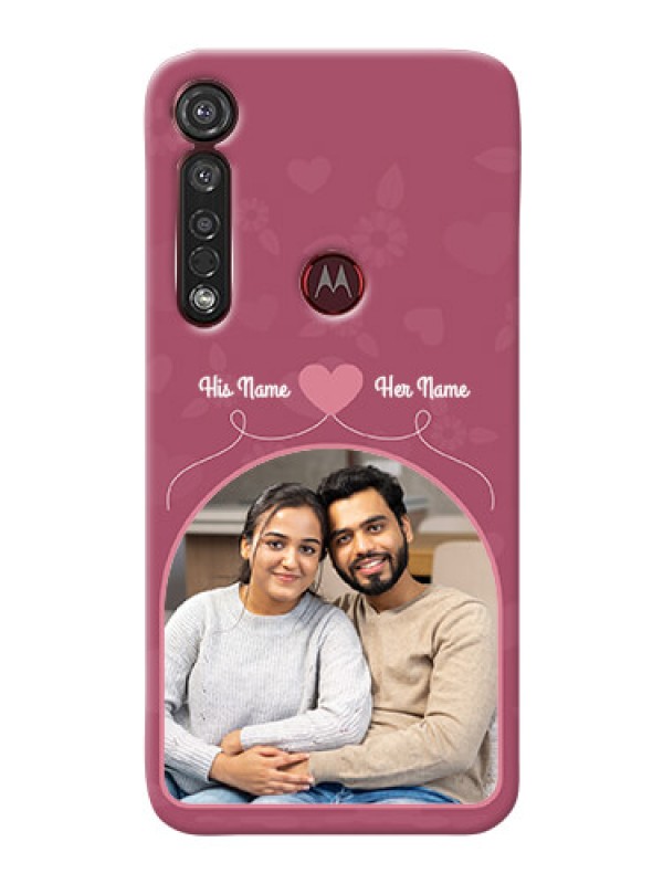 Custom Motorola G8 Plus mobile phone covers: Love Floral Design