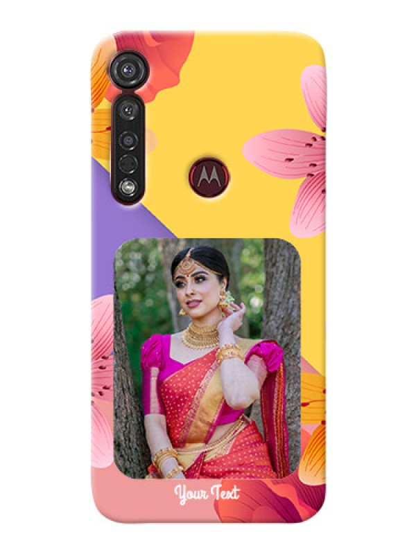 Custom Motorola G8 Plus Mobile Covers: 3 Image With Vintage Floral Design