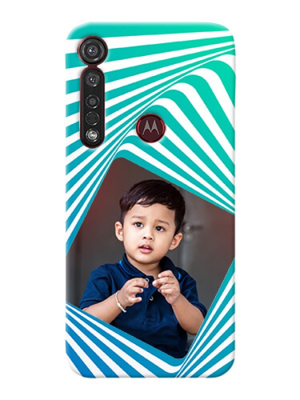 Custom Motorola G8 Plus Personalised Mobile Covers: Abstract Spiral Design