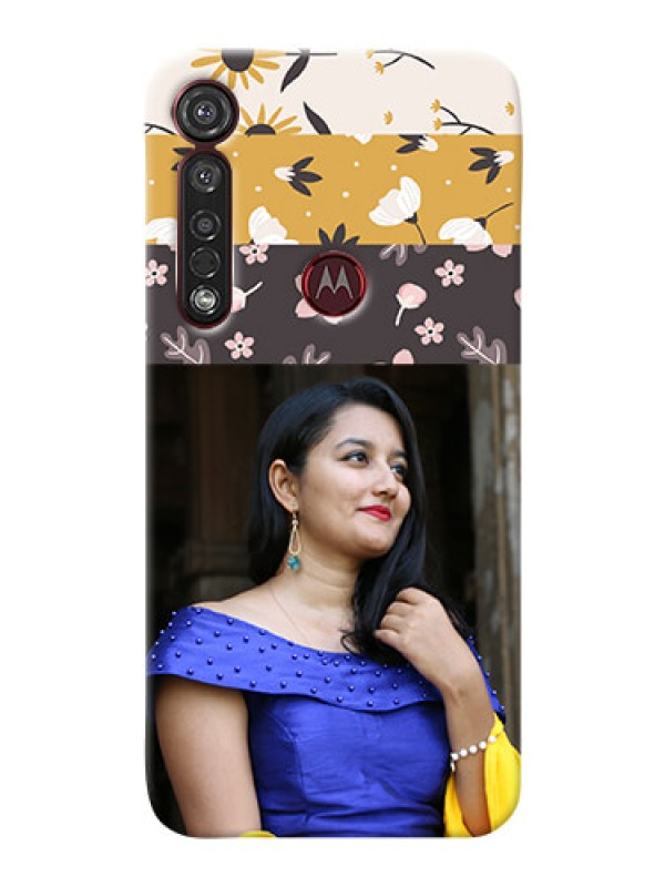 Custom Motorola G8 Plus mobile cases online: Stylish Floral Design