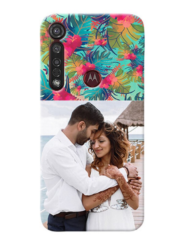 Custom Motorola G8 Plus Personalized Phone Cases: Watercolor Floral Design