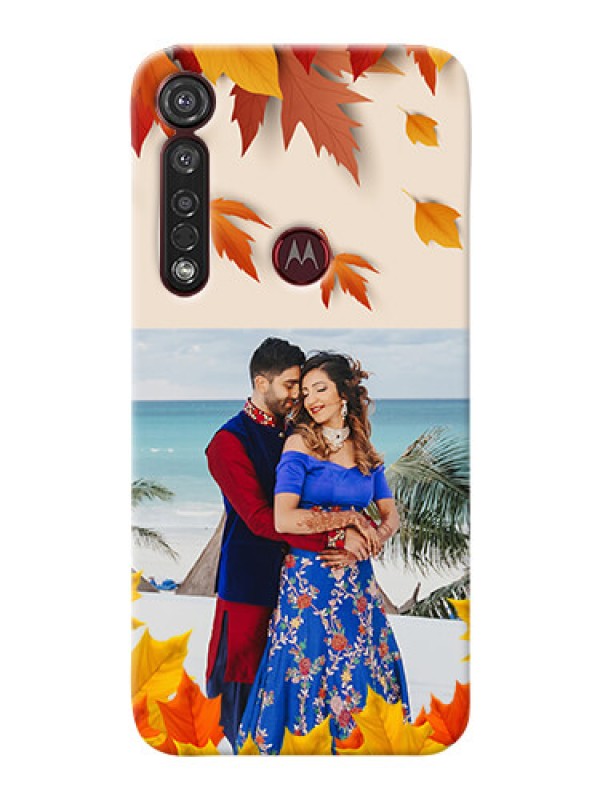 Custom Motorola G8 Plus Mobile Phone Cases: Autumn Maple Leaves Design