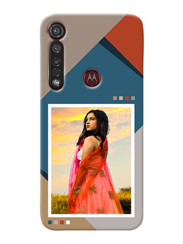 Custom Motorola G8 Plus Mobile Back Covers: Retro color pallet Design