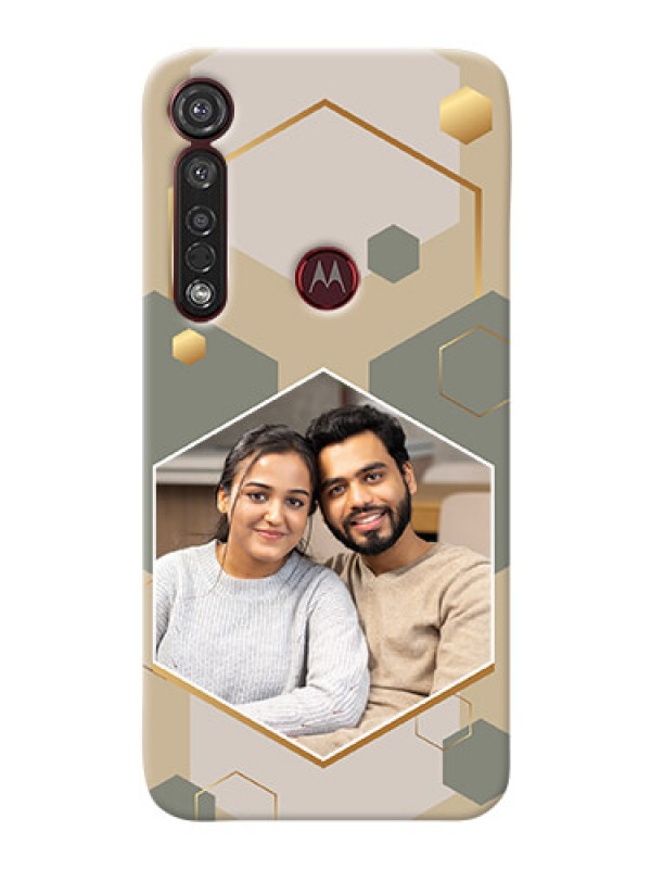 Custom Motorola G8 Plus Phone Back Covers: Stylish Hexagon Pattern Design