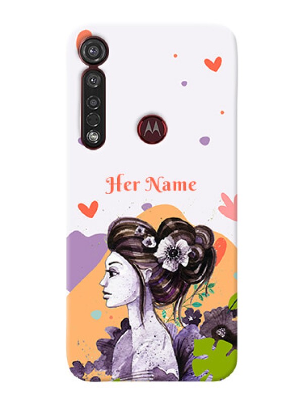 Custom Motorola G8 Plus Custom Mobile Case with Woman And Nature Design