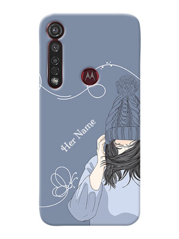 Custom Motorola G8 Plus Custom Mobile Case with Girl in winter outfit Design