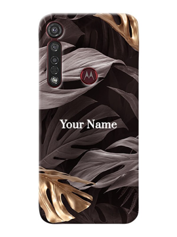 Custom Motorola G8 Plus Mobile Back Covers: Wild Leaves digital paint Design