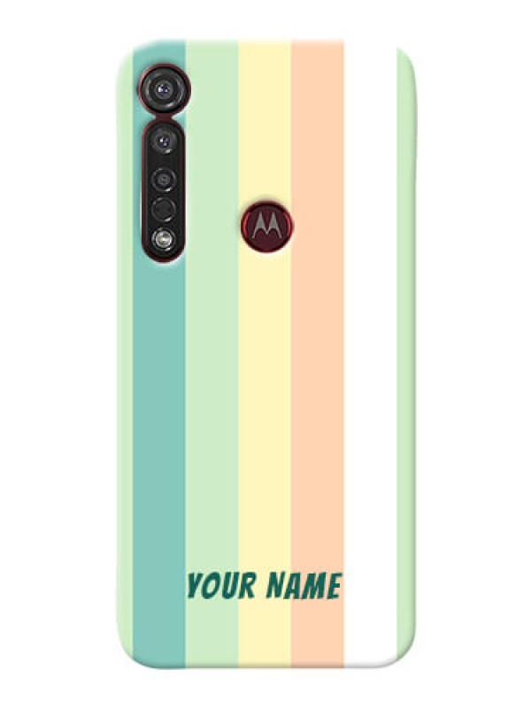 Custom Motorola G8 Plus Back Covers: Multi-colour Stripes Design