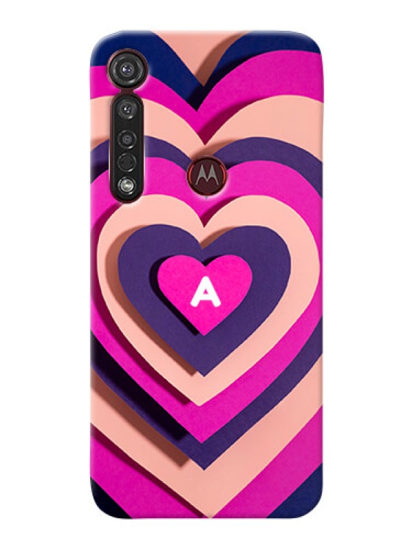 Custom Motorola G8 Plus Custom Mobile Case with Cute Heart Pattern Design