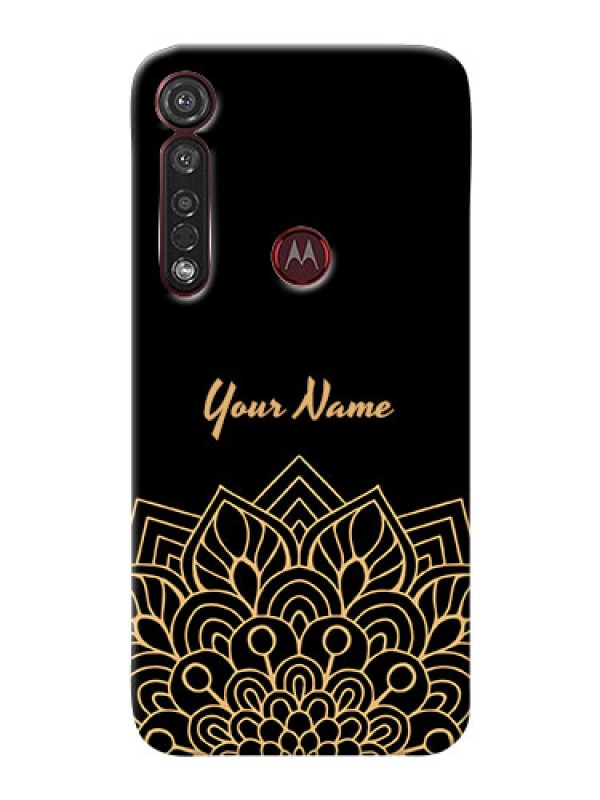 Custom Motorola G8 Plus Back Covers: Golden mandala Design