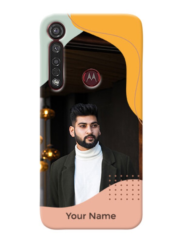 Custom Motorola G8 Plus Custom Phone Cases: Tri-coloured overlay design