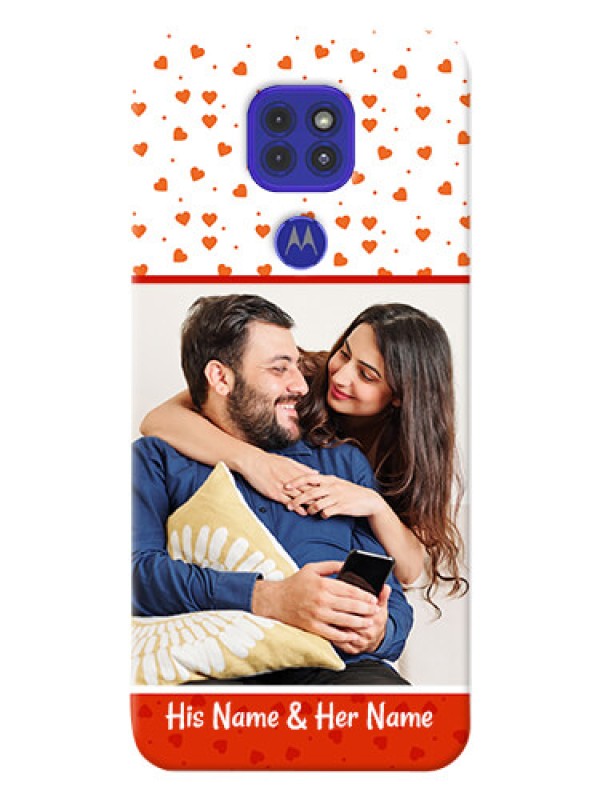 Custom Motorola G9 Phone Back Covers: Orange Love Symbol Design