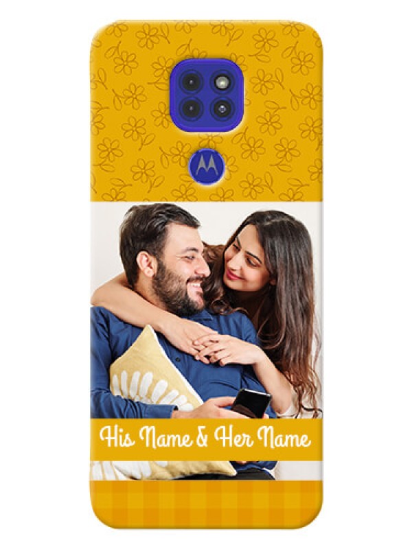 Custom Motorola G9 mobile phone covers: Yellow Floral Design