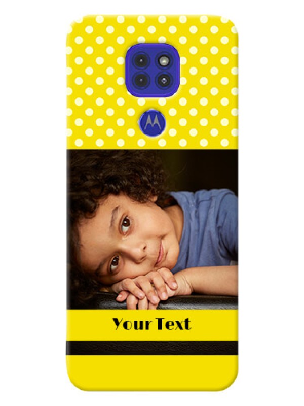 Custom Motorola G9 Custom Mobile Covers: Bright Yellow Case Design